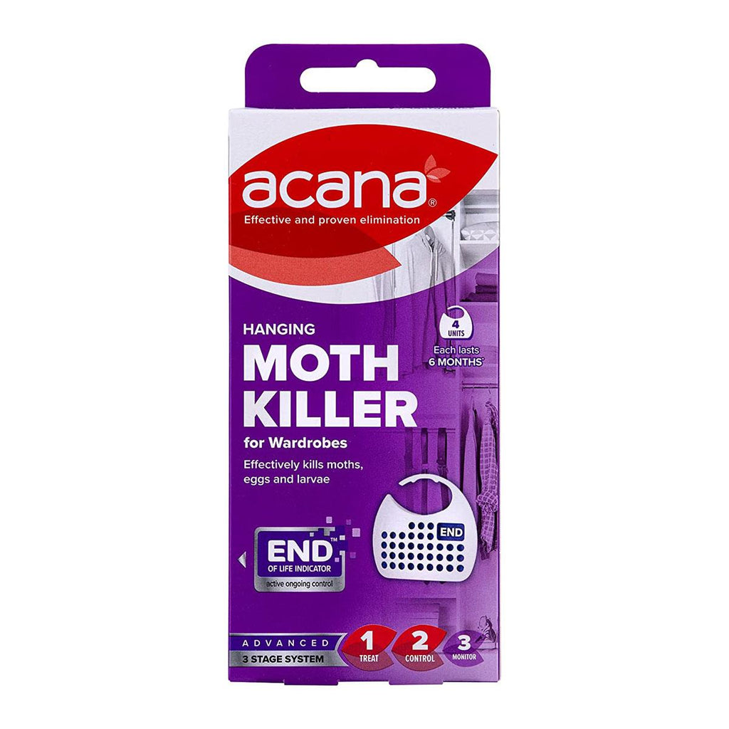 Acana Hanging Moth Killer And Freshener Lavender Fragrance With Natural Oils - 4 Pack