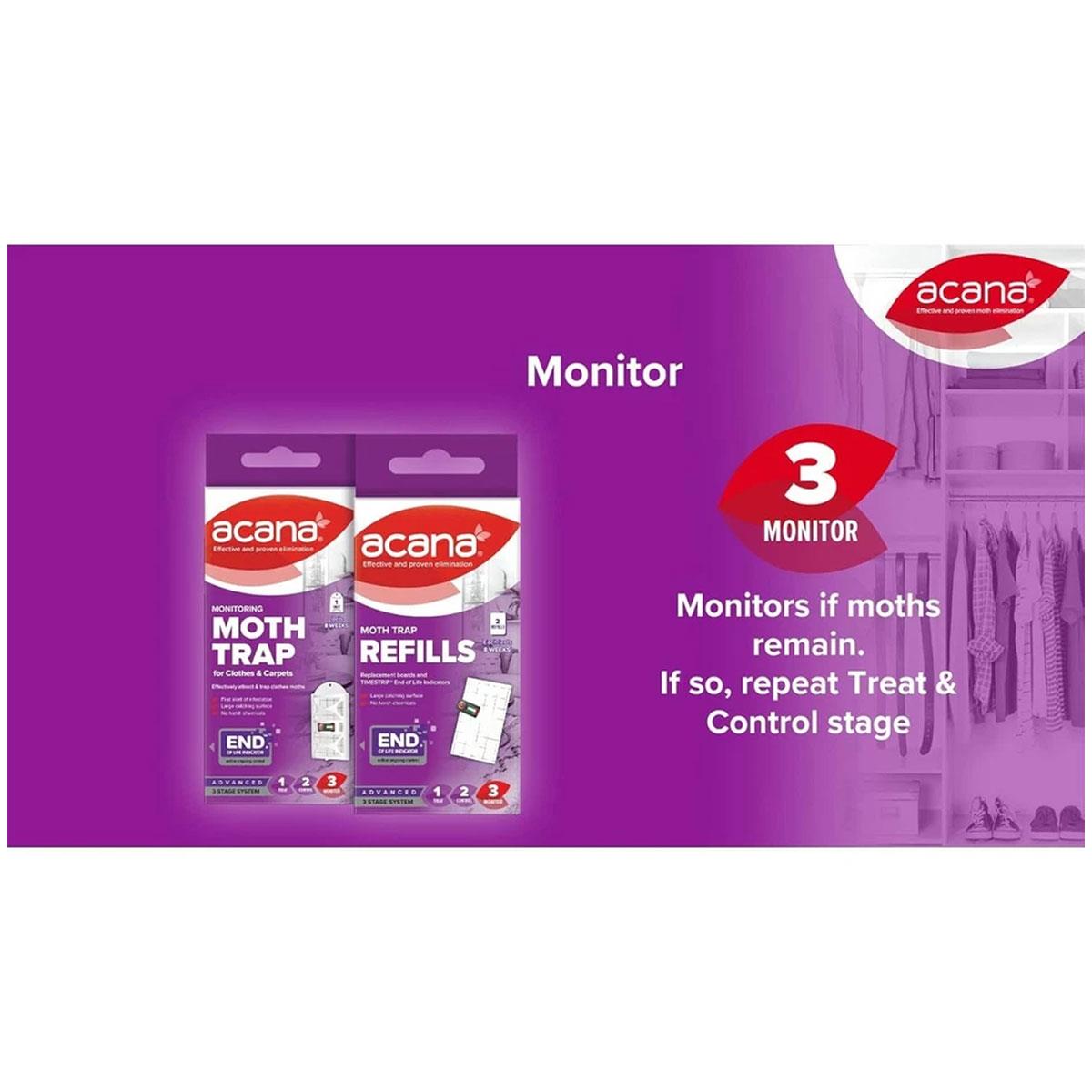 Acana Hanging Moth Killer And Freshener Lavender Fragrance With Natural Oils - 4 Pack
