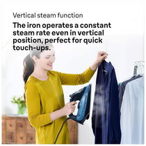 Braun TexStyle 7 Pro Steam Iron with FreeGlide 3D EloxalPlus Soleplate 3100W 225g Steam Shot 300ml Blue