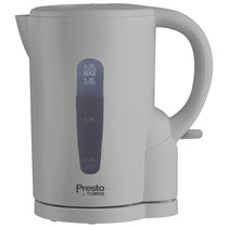 Tower Presto Electric Jug Kettle 1.7 Litre 2200W Plastic Rapid Boil With Removable Limescale Filter Grey