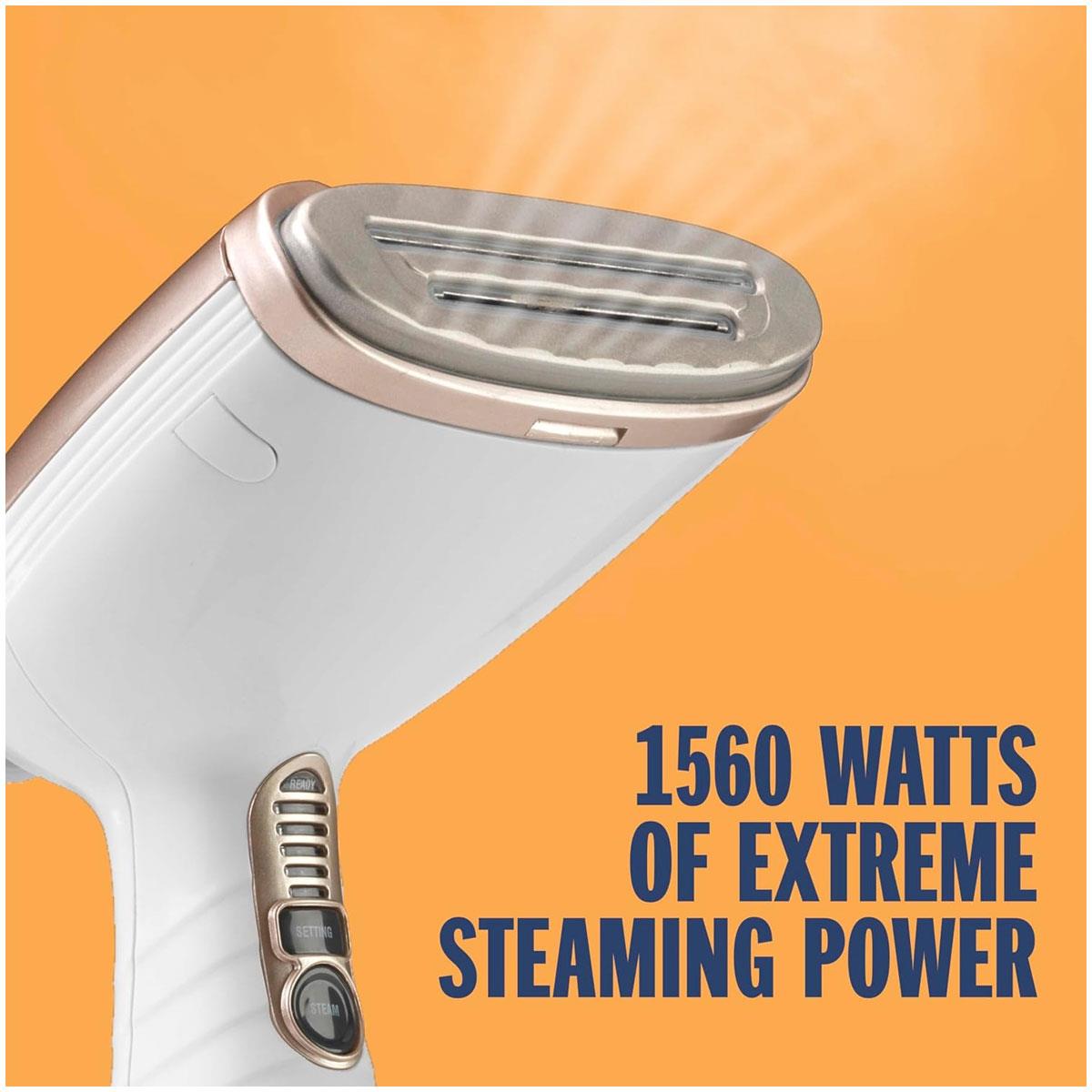 Conair Turbo Extreme Steam Handheld Clothes Steamer 230ml Water Tank 1560W UK Plug White/Champagne