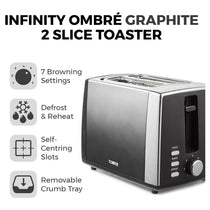 Tower Infinity Ombre 2 Slice Toaster 900W Copper