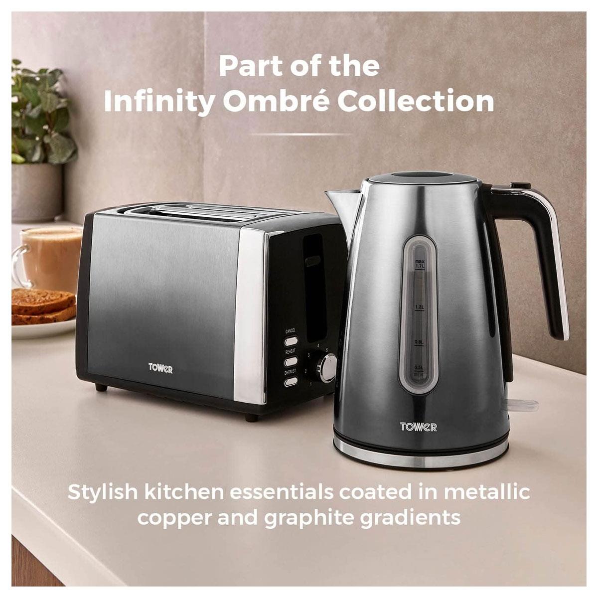 Tower Infinity Ombre 2 Slice Toaster 900W Copper