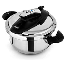 Tower One-Touch Ultima Pressure Cooker 4 Litre Detachable 60 Minute Timer Stainless Steel Silver