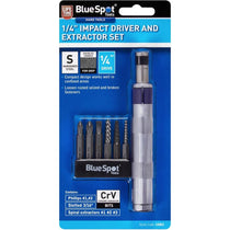 Blue Spot Tools 1/4 Inch Impact Driver And Extractor Set