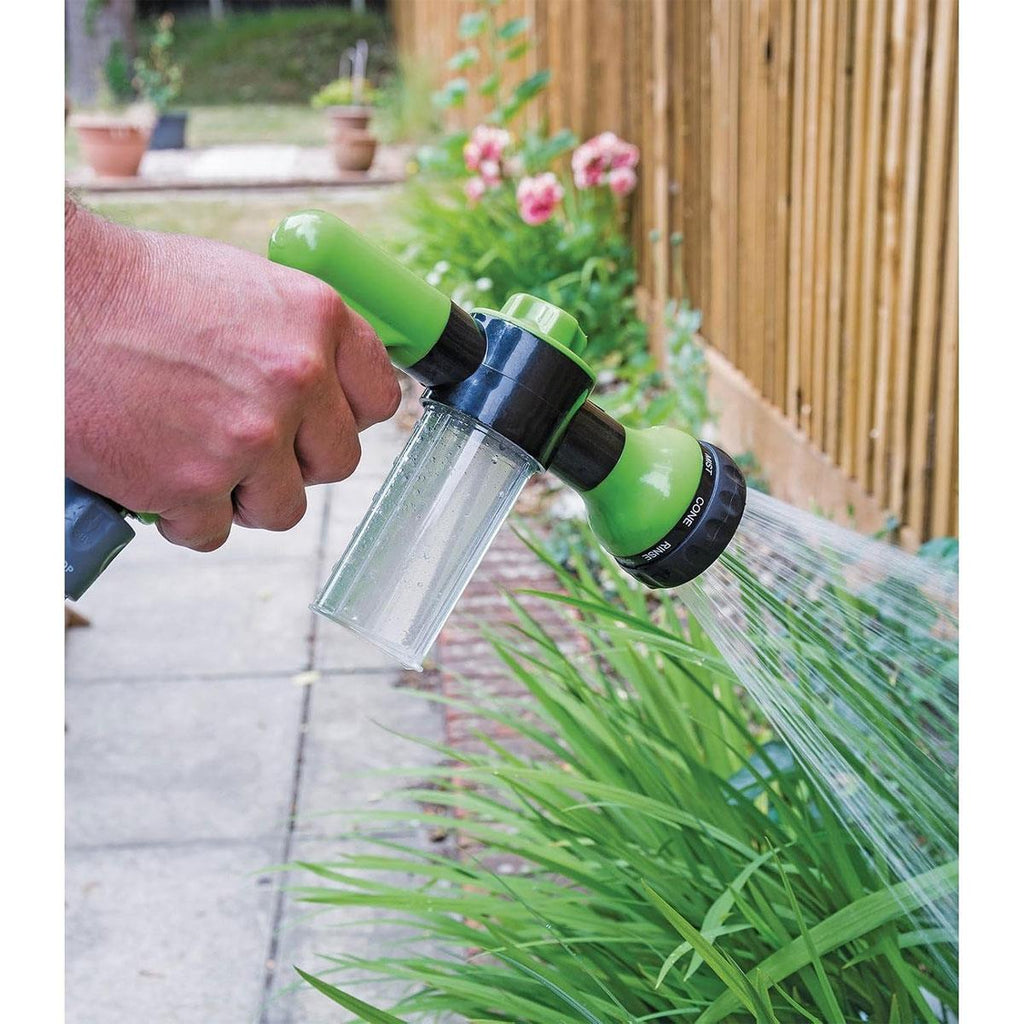 Draper 8 Pattern Spray Gun 100ml Reservoir Garden Fertilizing Car Washing Green/Black