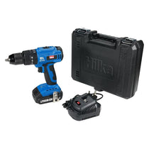 Hilka Tools 18V Li-ion Brushless Combi Drill 2.0Ah Battery Quick Charger 70min Blue