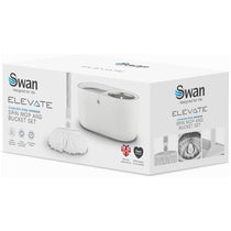 Swan Elevate Spin Mop And 5 Litre Bucket Set Stainless Steel Wringer White