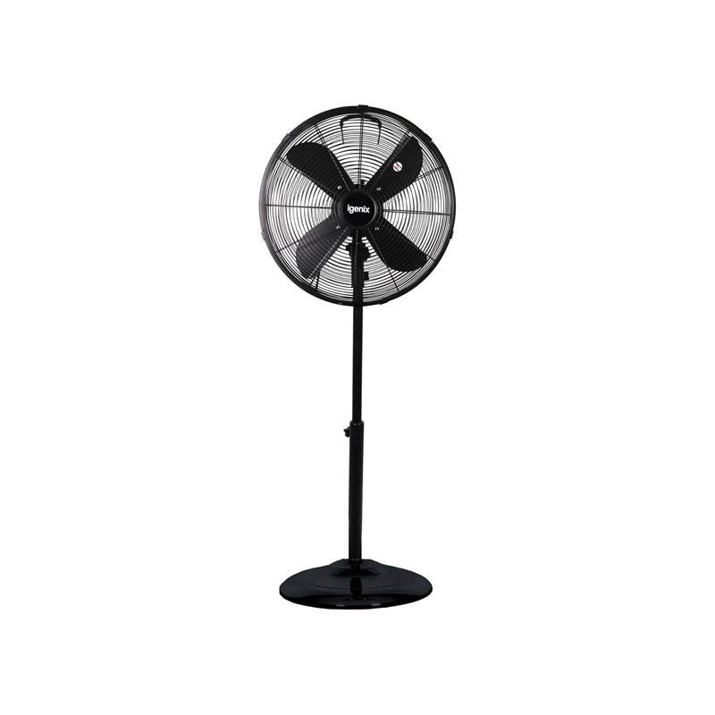 Igenix 16 Inch Pedestal Fan 3 Speed Settings Quiet Oscillating 45W Black