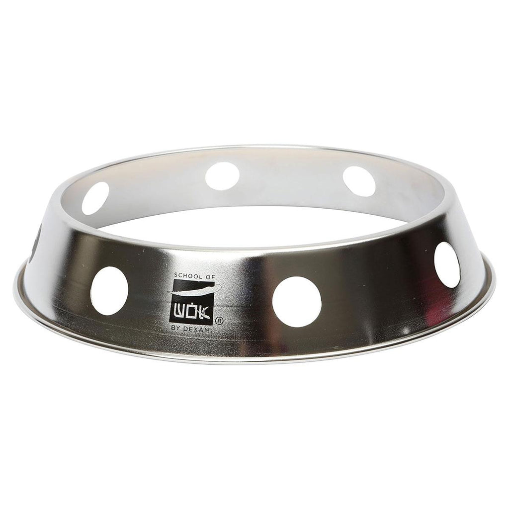 School of Wok 10'/25cm Stainless Steel Wok Ring Round Bottom Wok Silver