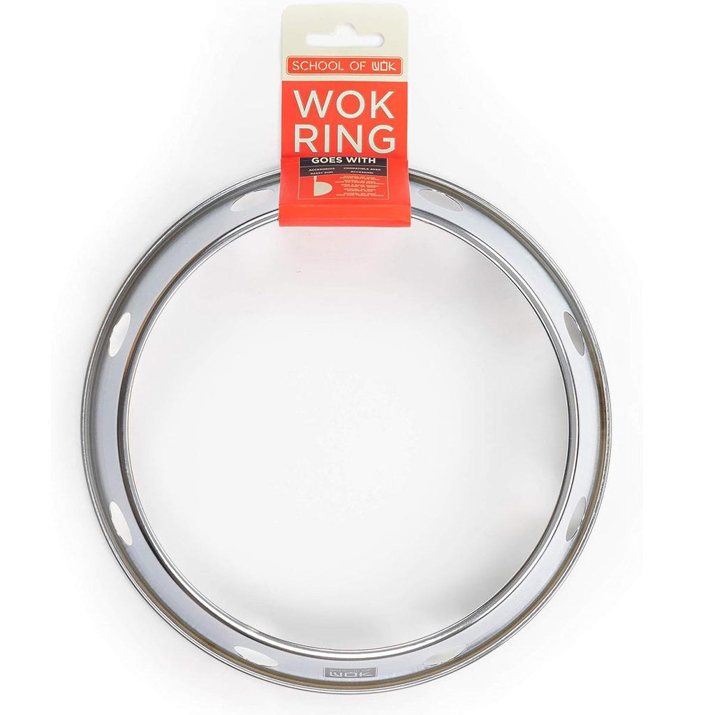 School of Wok 10'/25cm Stainless Steel Wok Ring Round Bottom Wok Silver