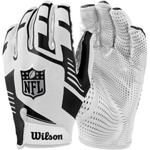 Wilson NFL Stretch Fit American Football Receiver Gloves Adult OSFM White/Black