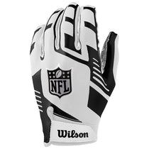 Wilson NFL Stretch Fit American Football Receiver Gloves Adult OSFM White/Black