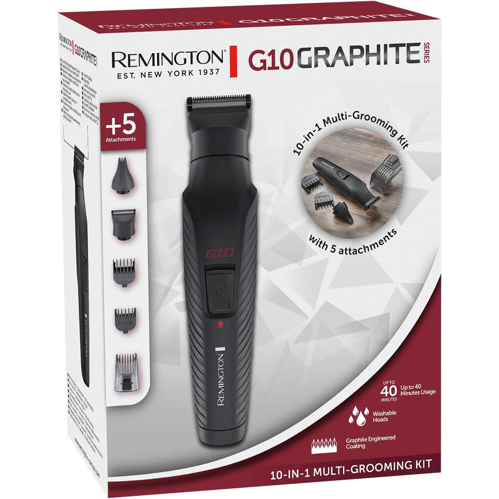 Remington 10-In-1 All-In-One Trimmer Multi-Grooming Kit 5 Attachments Black