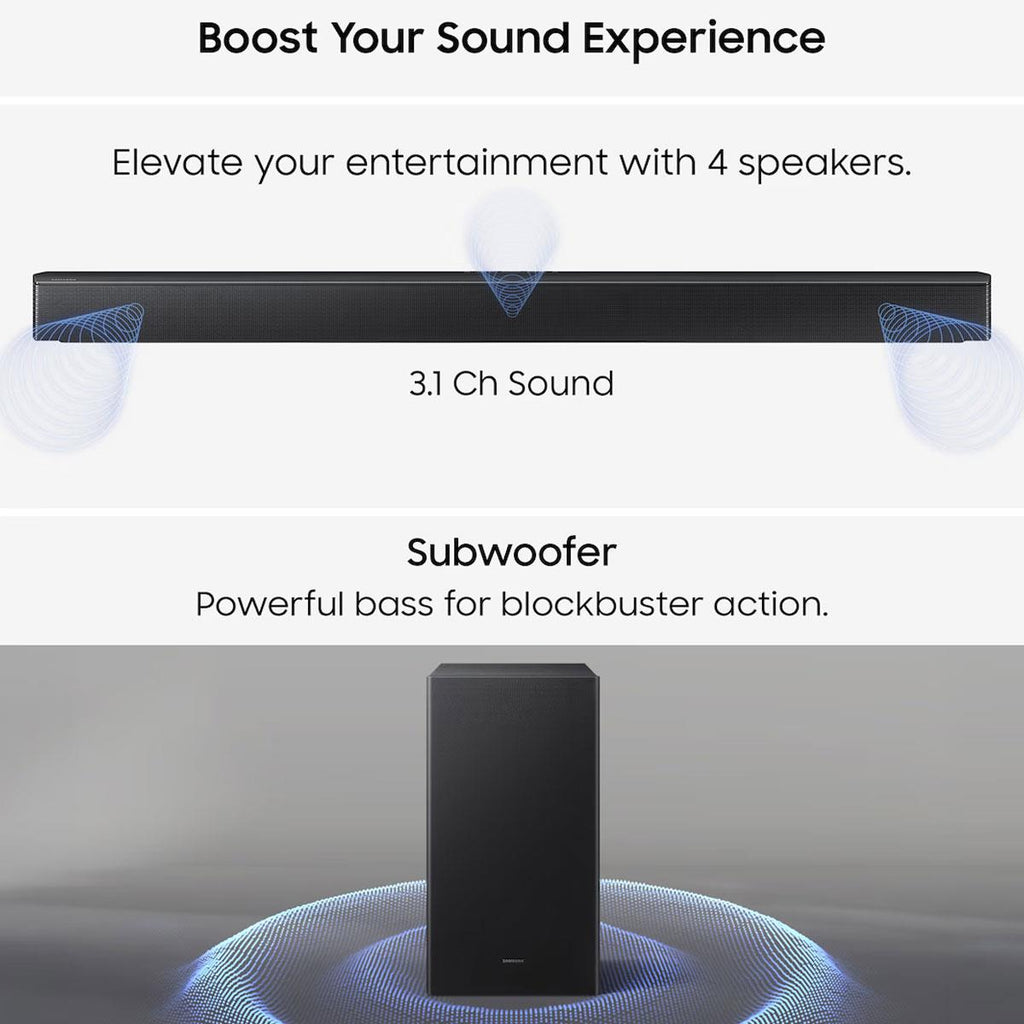 Samsung 3.1ch B-Series Soundbar Wireless Subwoofer Dolby 5.1ch Black