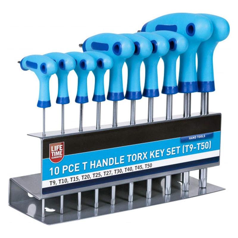 Blue Spot Tools T Handle Torx Key Set (T9-T50) 10 Piece