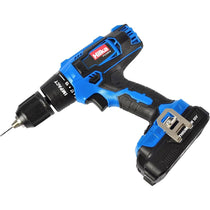 Hilka Tools 18V Li-ion Cordless Hammer Drill Combi Set With Case Bits And Charger Blue