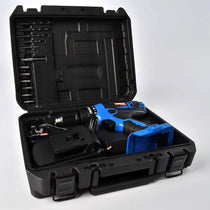 Hilka Tools 18V Li-ion Cordless Hammer Drill Combi Set With Case Bits And Charger Blue