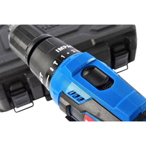 Hilka Tools 18V Li-ion Cordless Hammer Drill Combi Set With Case Bits And Charger Blue