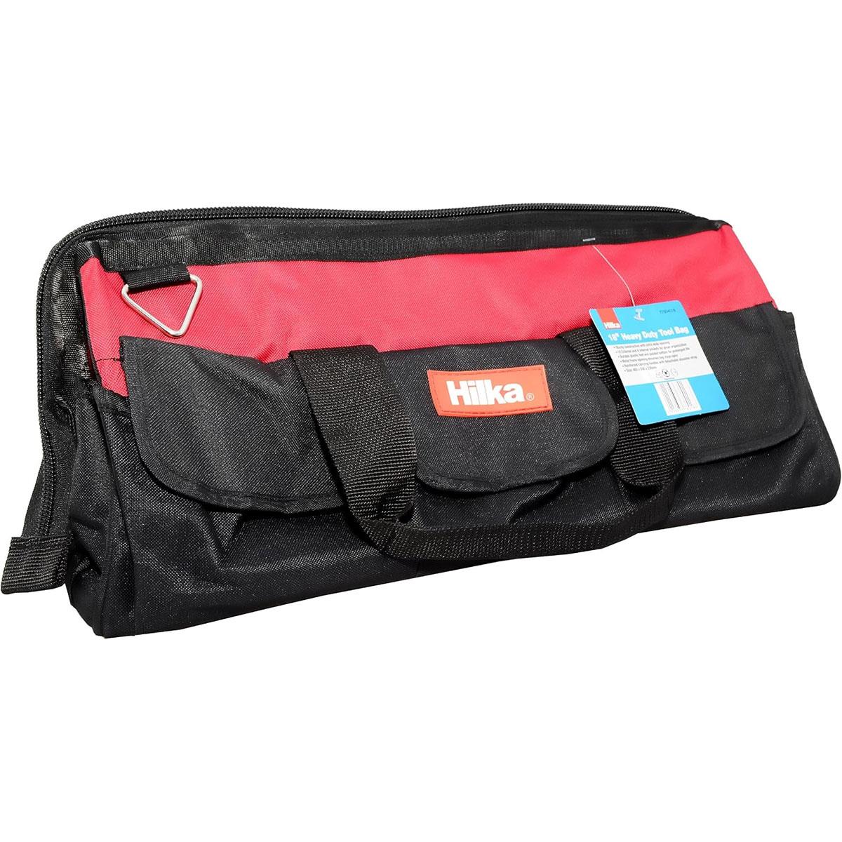 Hilka Tools 18 Inch Heavy Duty Tool Bag Black/Red Secondary image