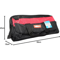 Hilka Tools 18 Inch Heavy Duty Tool Bag Black/Red