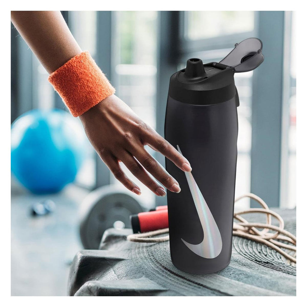 Nike Refuel Bottle Locking Lid 32Oz/946ml Anthracite/Black/Silver Iridescent