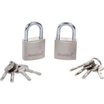 Blue Spot Tools 30mm Satin Finish Keyed Alike Padlocks With 2 x 4 Keys