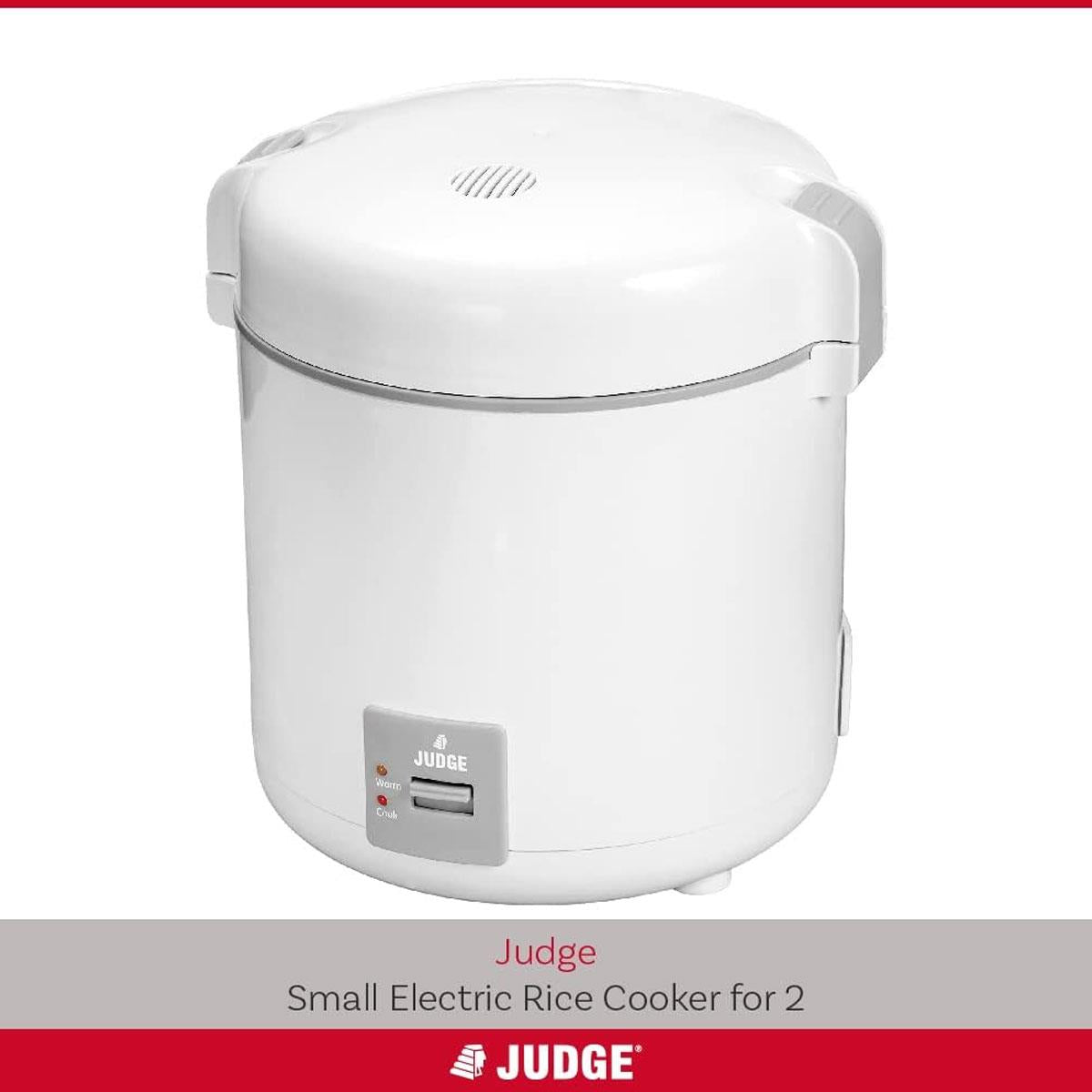 Judge Electric Rice Cooker 300ml Fully Automatic Removable Non-Stick Rice Pot 250W White