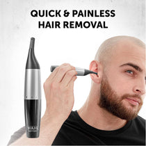 Wahl Precision Ear Nose And Eyebrow Trimmer Vertical Trimming Head Fully Washable 5 Trimming Lengths Silver