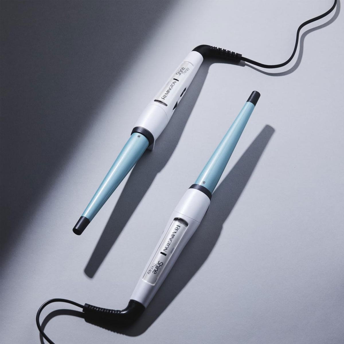 Remington Shine Therapy Hair Curling Wand Conical Barrel 13-25mm White