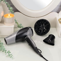 Remington Ionic Dry 2200 Hair Dryer With Diffuser & Concentrator 3 Heat 2 Speed Settings Silver