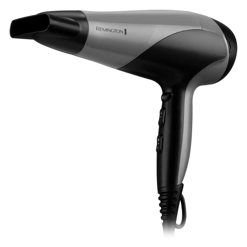 Remington Ionic Dry 2200 Hair Dryer With Diffuser & Concentrator 3 Heat 2 Speed Settings Silver