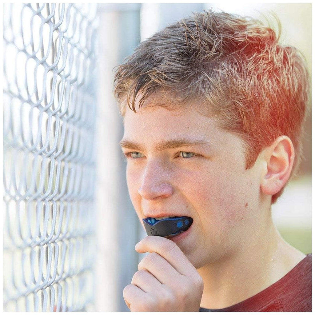 Shock Doctor Gel Max Mouth Guard Adult Size Blue/Black