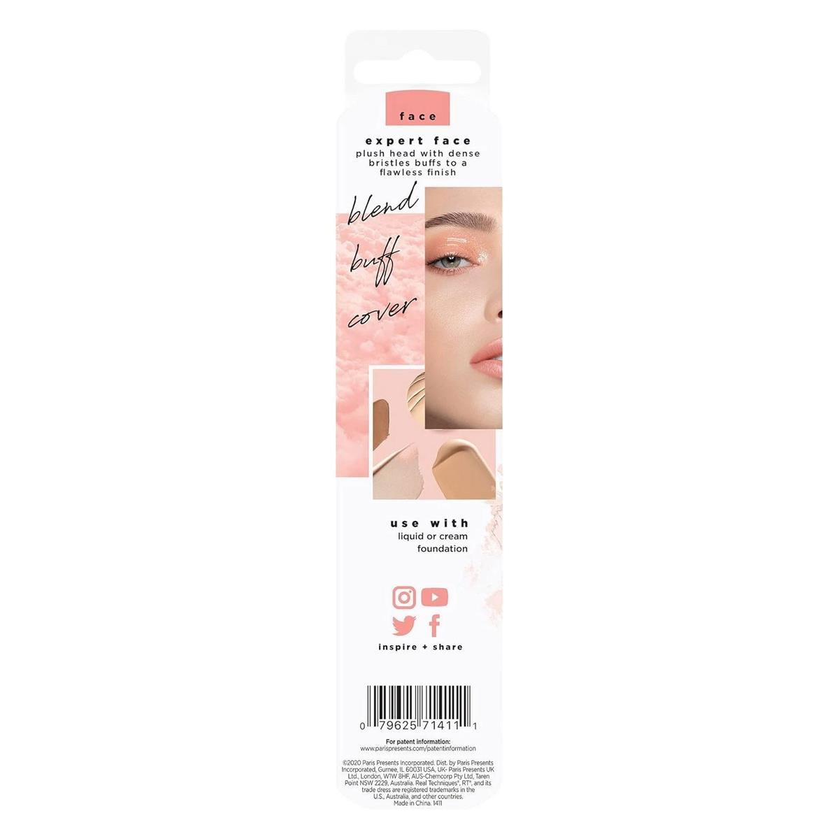 Real Techniques Expert Face Makeup Brush Black/Rose Gold