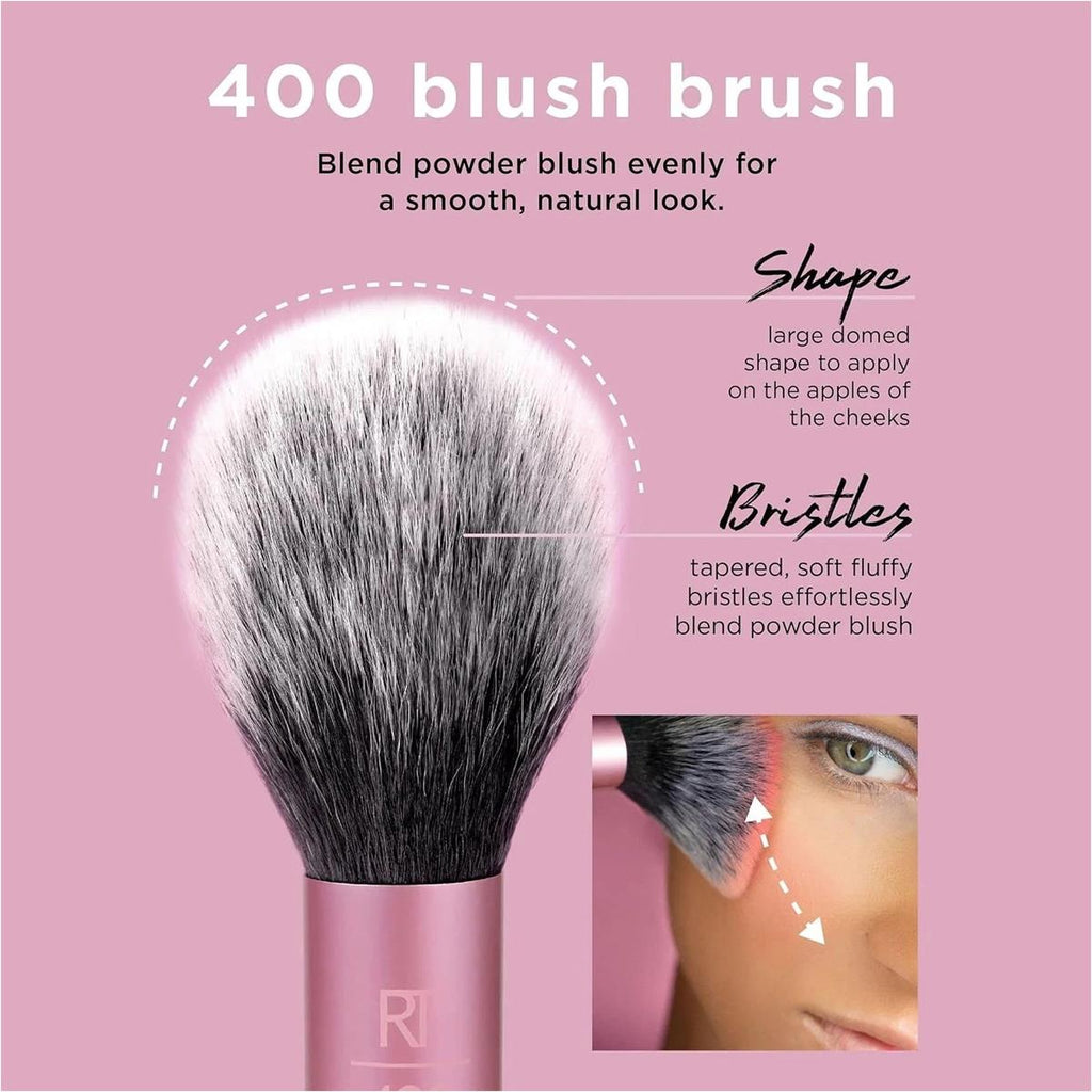 Real Techniques Ultra Plush Blush Makeup Brush Black Rose