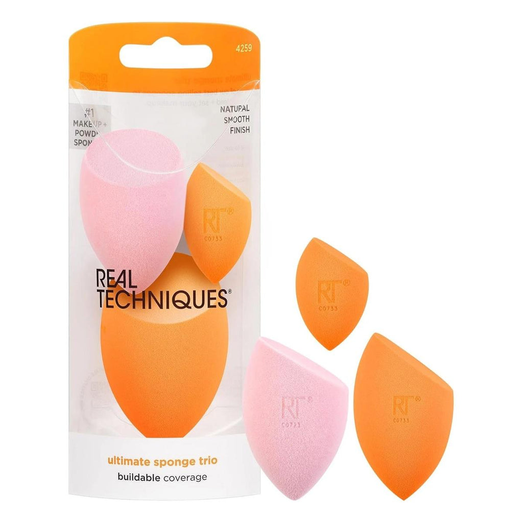 Real Techniques Ultimate Makeup Sponge Blending And Setting Trio Set