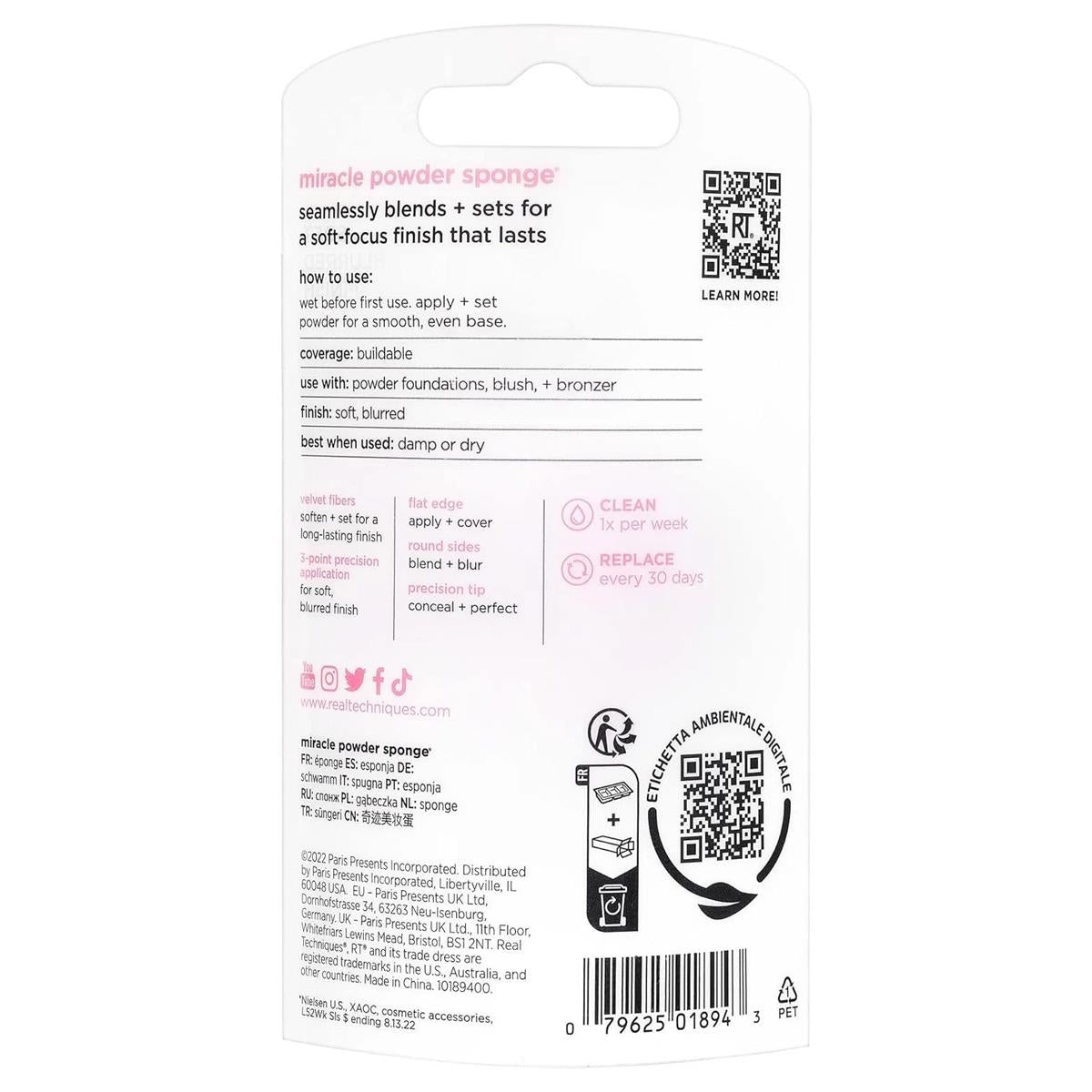 Real Techniques Miracle Powder Sponge Pink