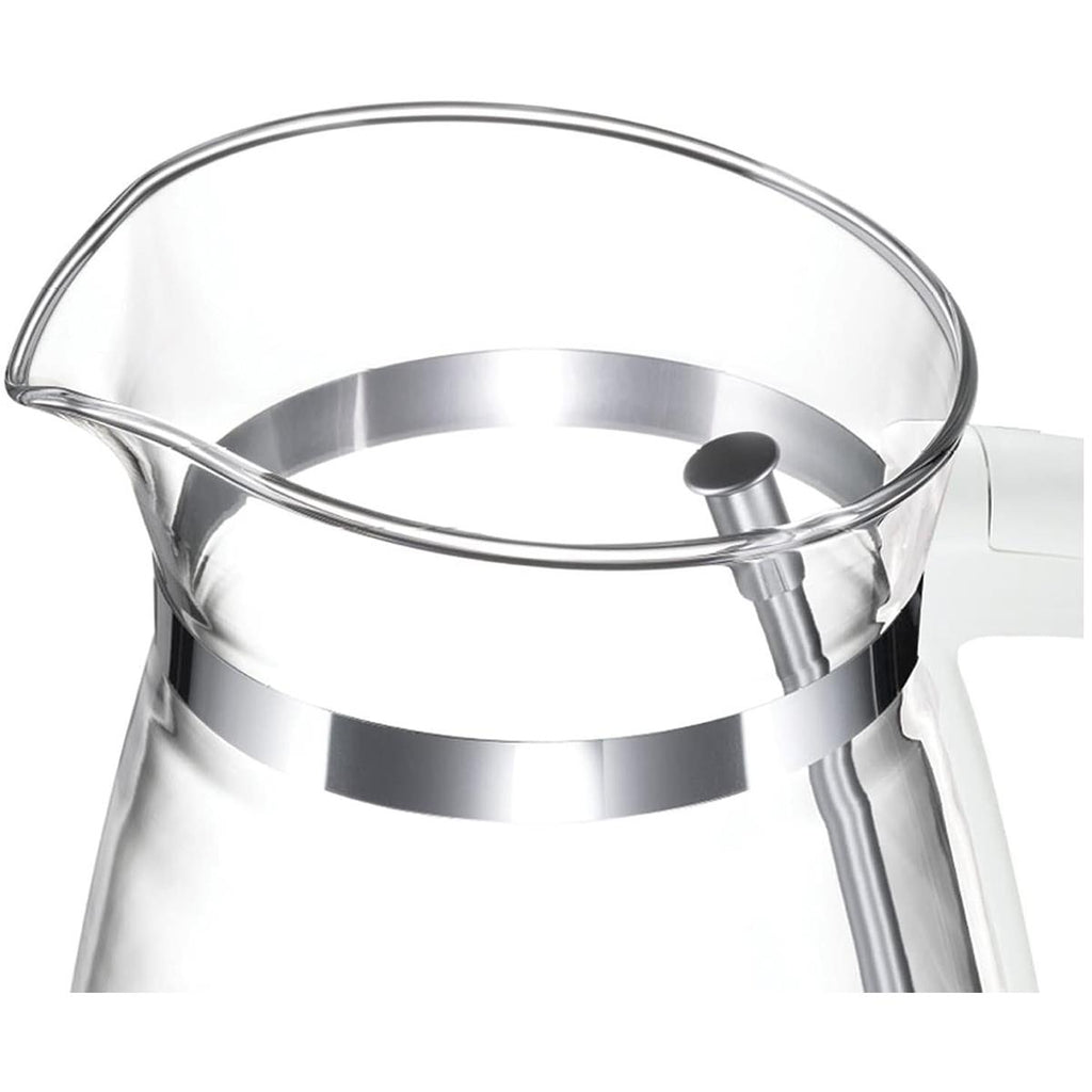 Russell Hobbs Carafe Style Glass Cordless Kettle 3000W 1.7 Litre With Blue Illumination White