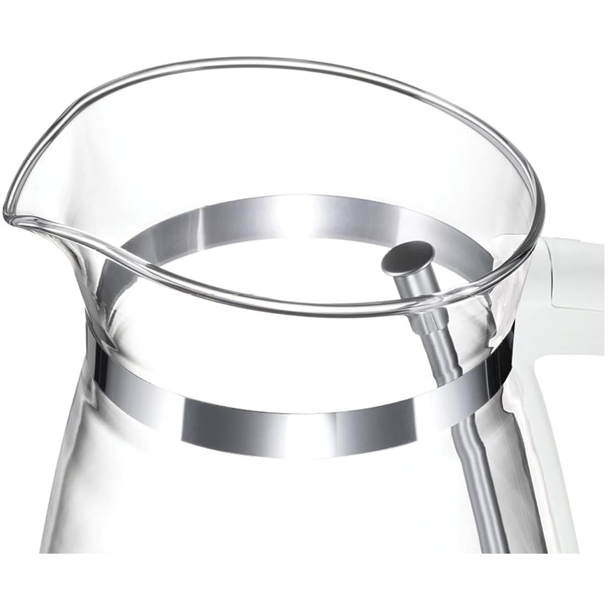Russell Hobbs Carafe Style Glass Cordless Kettle 3000W 1.7 Litre With Blue Illumination White