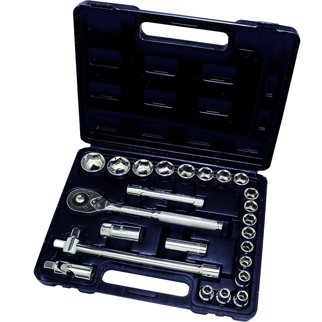 Hilka Tools 1/2 Inch Drive Socket Set Metric Silver
