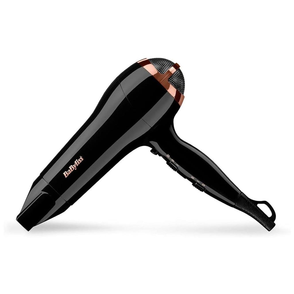 BaByliss Rose Lustre Hair Dryer 2400W 2 Speed & 3 Heat Settings Black & Rose Gold