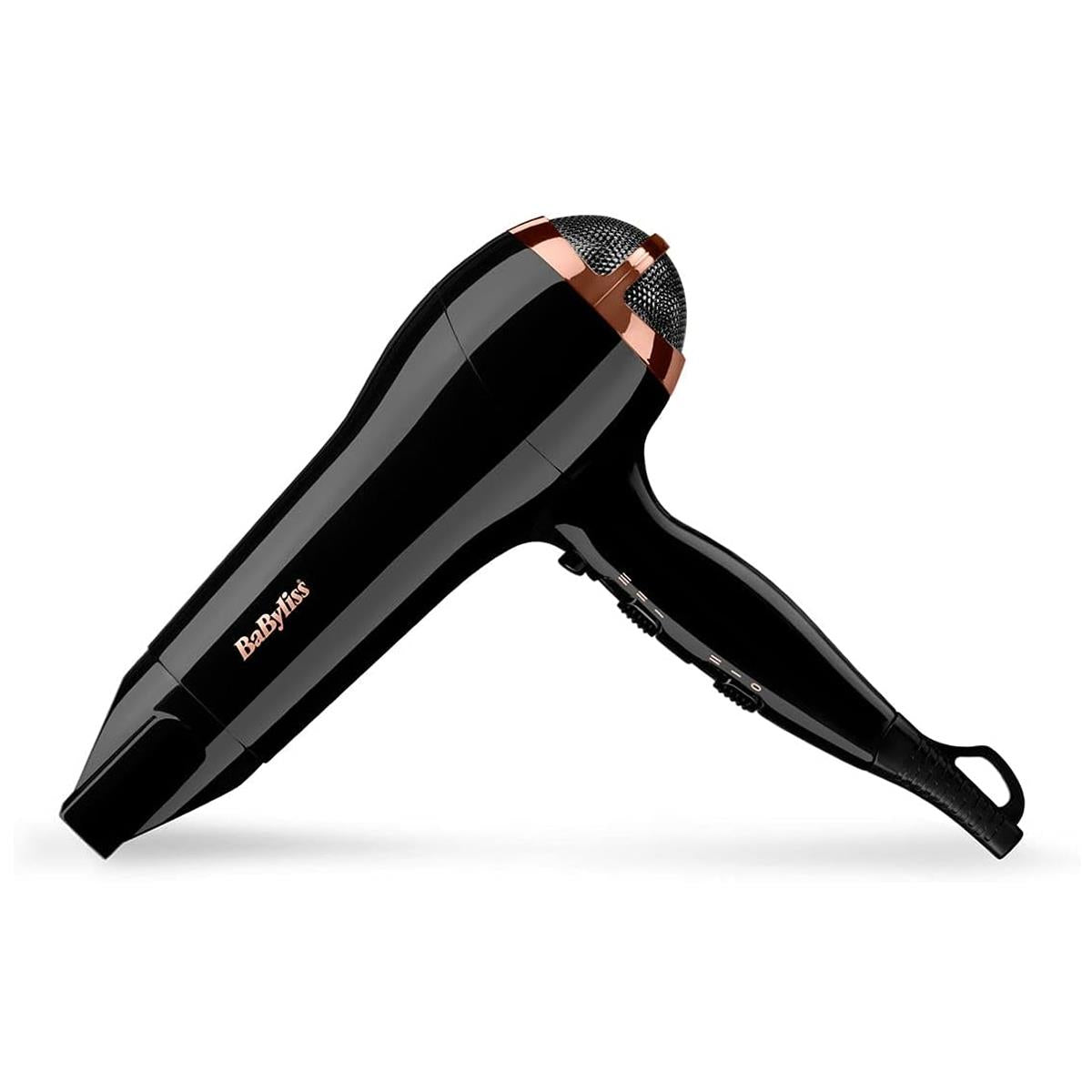 BaByliss Rose Lustre Hair Dryer 2400W 2 Speed & 3 Heat Settings Black & Rose Gold