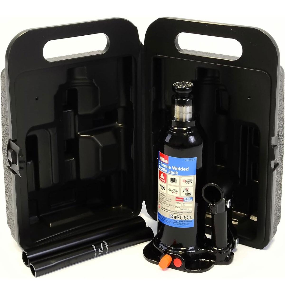 Hilka Tools 3 Tonne 188-363mm Welded Bottle Jack In Case Black