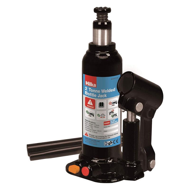 Hilka Tools 2 Tonne 168 316mm Welded Bottle Jack In Case Black