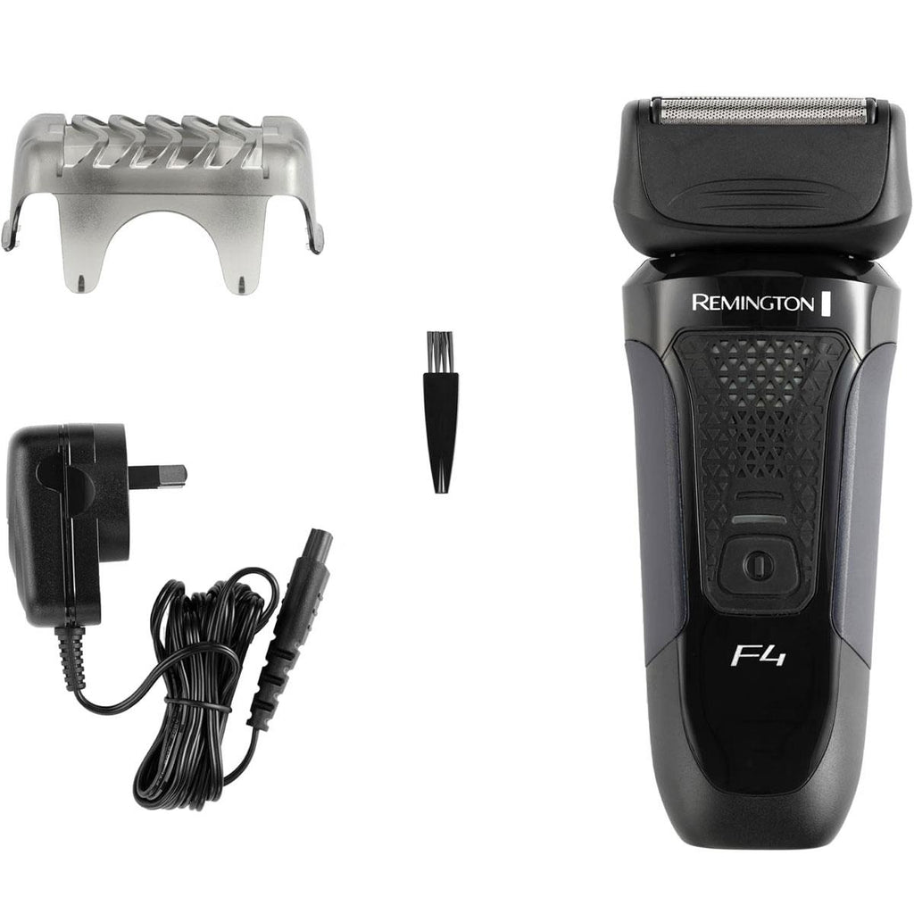 Remington F4 Men's Electric Shaver Cordless Wet & Dry Foil Shaver Flexible Cutting Pivoting Head Waterproof Black