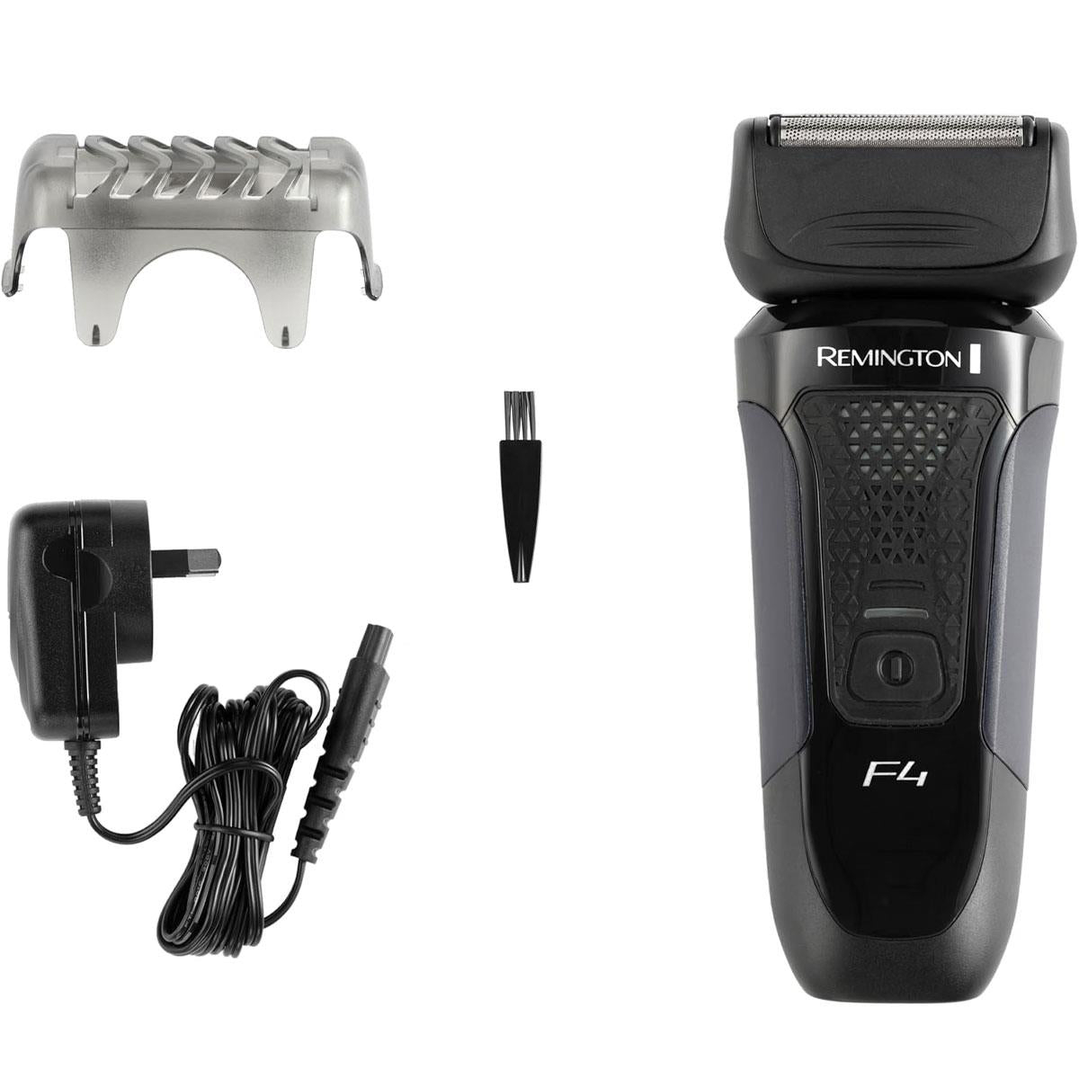 Remington F4 Men's Electric Shaver Cordless Wet & Dry Foil Shaver Flexible Cutting Pivoting Head Waterproof Black