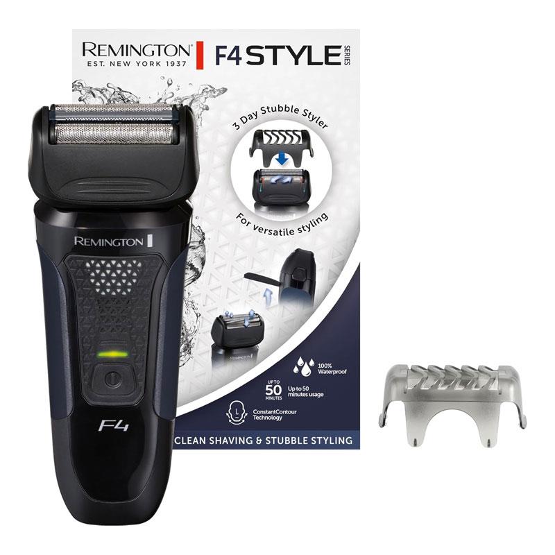 Remington F4 Men's Electric Shaver Cordless Wet & Dry Foil Shaver Flexible Cutting Pivoting Head Waterproof Black