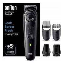 Braun Series 5 Electric Beard Trimmer 40 Length Settings 5 Accessories Ultra Sharp Blade Waterproof Black