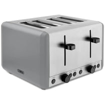 Tower Sera 4 Slice Toaster 6 Browning Levels Defrost Reheat Cancel Functions 1800W Grey