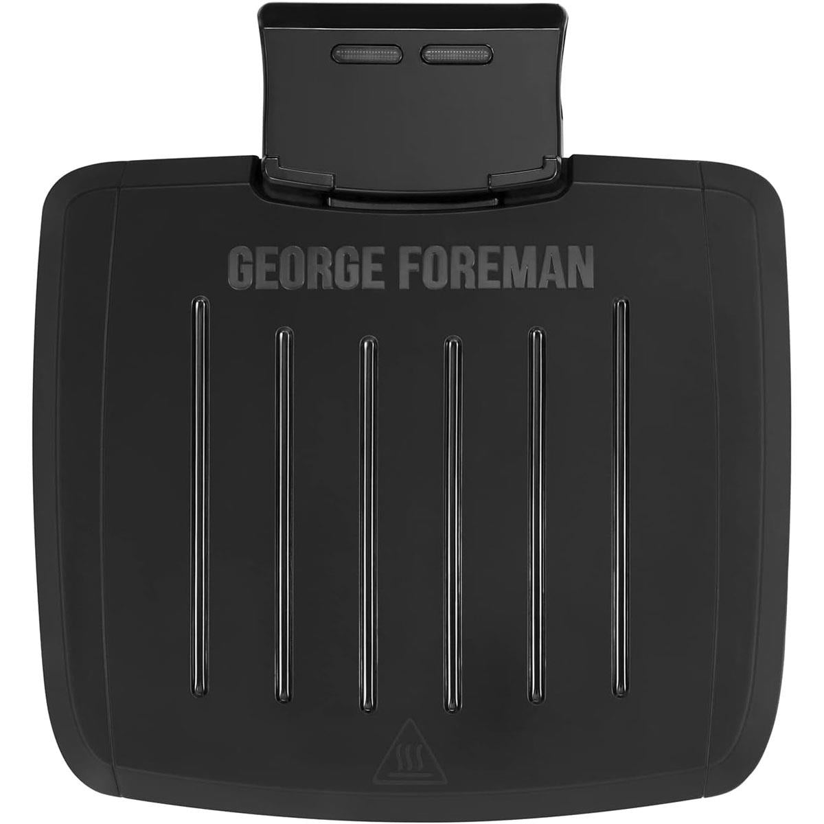 George Foreman Immersa Medium Electric Grill Toastie Panini Hot Plate BBQ Removable Control Panel Dishwasher Safe 1300W Black